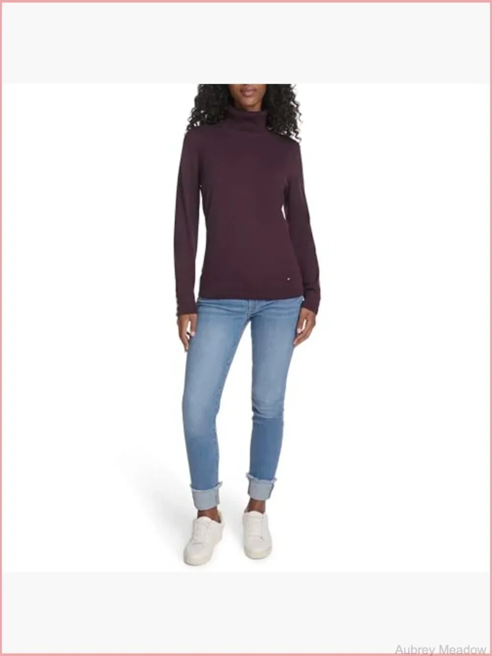 Women's Cotton Lightweight Turtleneck Sweater